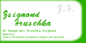 zsigmond hruschka business card